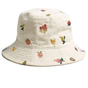 Madewell Tropical Fruit Embroidered Bucket Hat